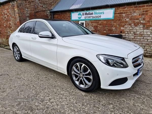 White Used 2015 Mercedes C220 Premium Sedan | £11,995 (Fair price) - Image 1/4