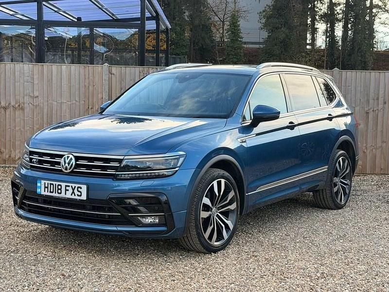 Blue Used 2018 VW Tiguan Allspace R-line SUV | £21,100 (Good price) - Image 1/4