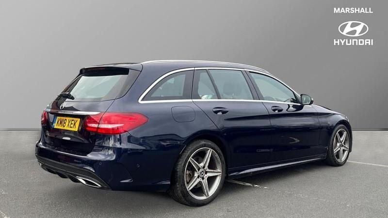 Używany Mercedes C220 AMG line 170 KM (125 kW) 2018 Niebieski Kombi