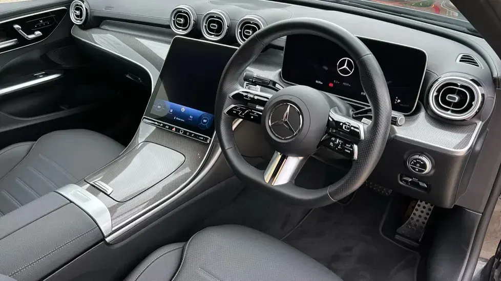 Used Mercedes C300e AMG Line Premium 313 HP (230 kW) 2024 Obsidian black metallic Sedan