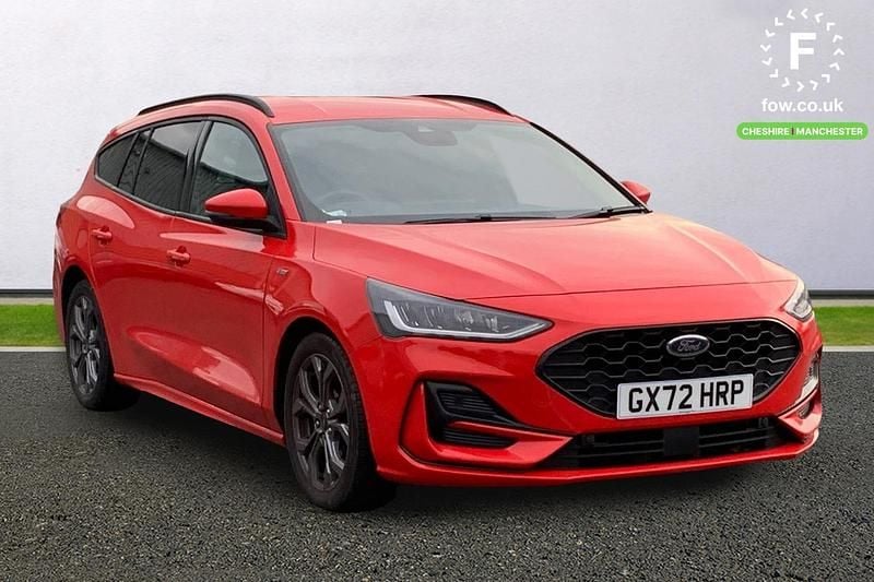 Red Used 2022 Ford Focus ST-Line Estate | £17,299 (Fair price) - Image 1/3