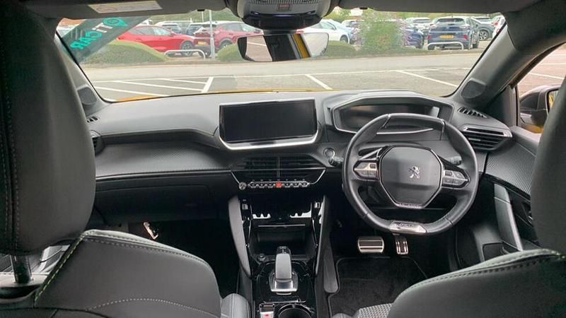 Yellow Used 2021 Peugeot e-208 GT Hatchback | £12,622 (Fair price) - Image 1/4