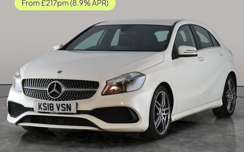 Used Mercedes A200 AMG line 136 HP (100 kW) 2018 White Hatchback