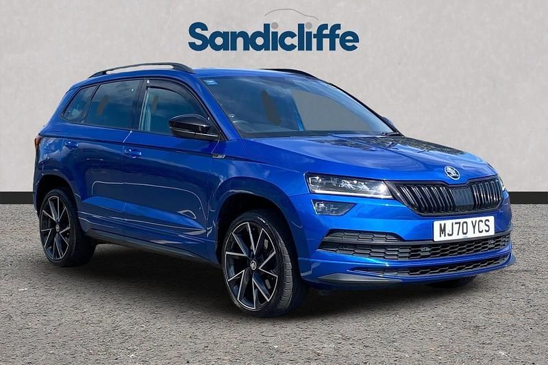 Blue Used 2020 Skoda Karoq SportLine SUV | £17,545 (Expensive) - Image 1/4