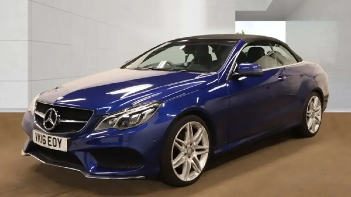 Used Mercedes E220 AMG line 2016 Blue Cabriolet