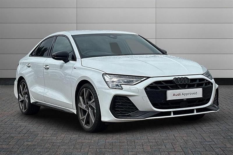Glacier white Used 2025 Audi A3 Black Edition Sedan | £31,495 (Expensive) - Image 1/4