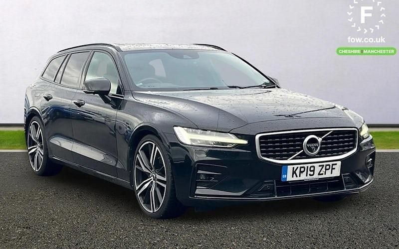 Black Used 2019 Volvo V60 R-Design Pro Estate | £23,299 (Fair price) - Image 1/4