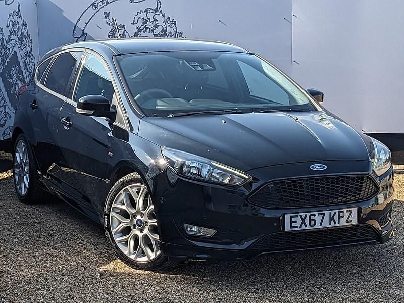 Black Used 2017 Ford Focus ST-Line Hatchback | £12,495 (Fair price) - Image 1/4