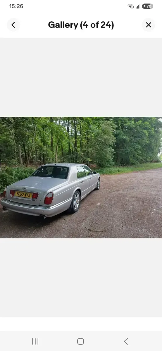 Used Bentley Arnage 405 HP (297 kW) 2002 Silver Sedan