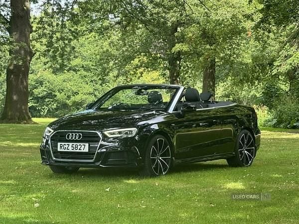 Black Used 2020 Audi A3 Cabriolet S-Line Cabriolet | £14,495 (Good price) - Image 1/4