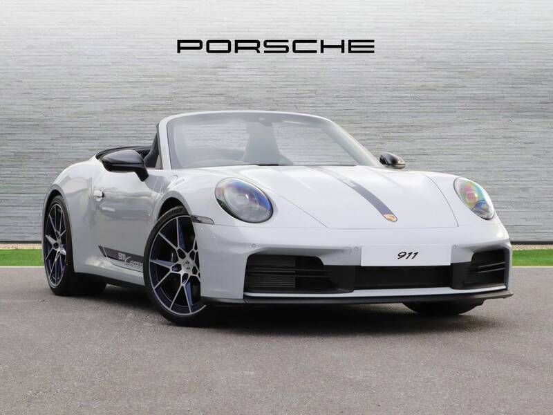 Ice grey metallic New 2024 Porsche 911 Carrera T Cabriolet | £138,580 (Expensive) - Image 1/4