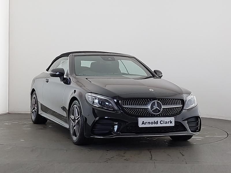 Black Used 2022 Mercedes C300 AMG line Cabriolet | £28,798 (Fair price) - Image 1/4