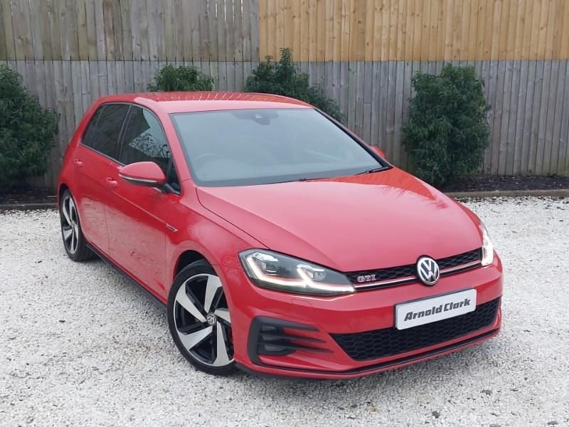 Red Used 2019 VW Golf VII GTI Hatchback | £18,998 (Fair price) - Image 1/4