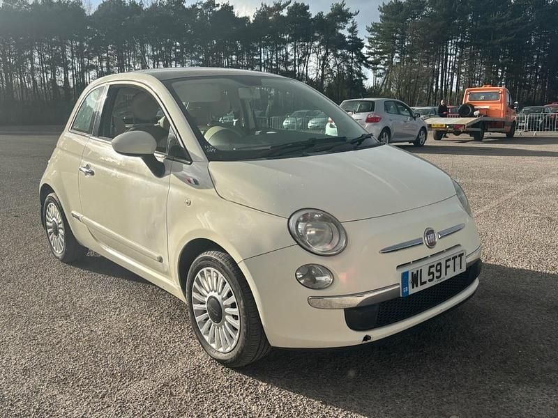 Used Fiat 500 Lounge 69 HP (50 kW) 2009 White Cabriolet