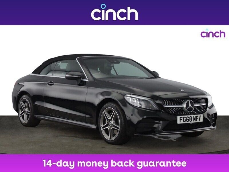 Black Used 2018 Mercedes C220 AMG Line Premium Cabriolet | £21,599 (Fair price) - Image 1/3