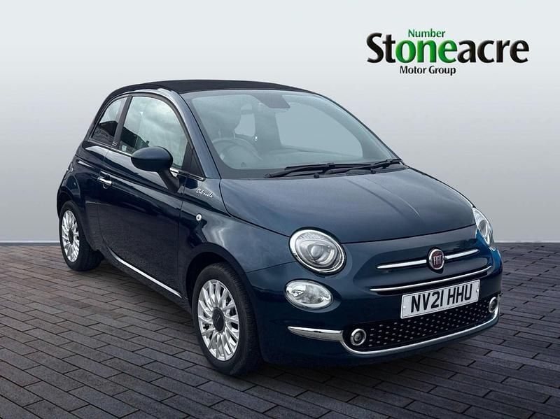Blue Used 2021 Fiat 500 Dolcevita Cabriolet | £9,995 (Fair price) - Image 1/4