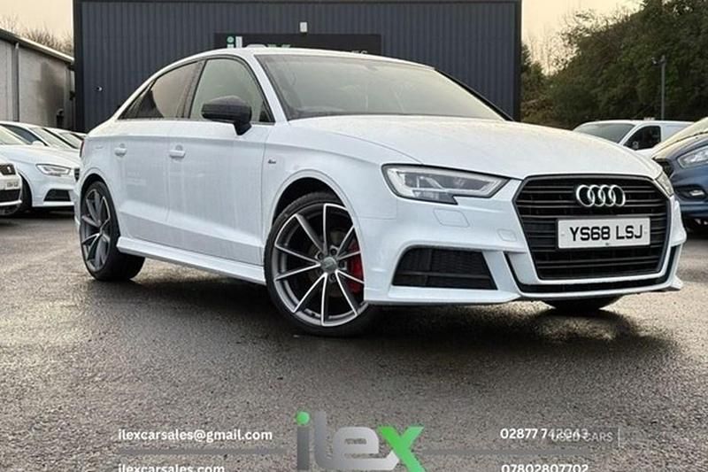 Used Audi A3 Black Edition 116 HP (85 kW) 2018 White Sedan