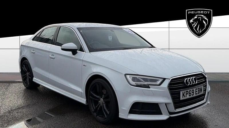 Used Audi A3 S-Line 116 HP (85 kW) 2019 White Sedan