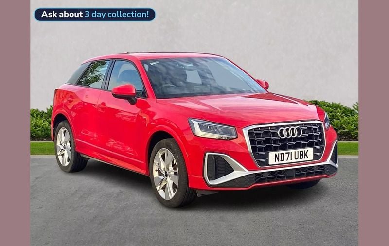 Red Used 2021 Audi Q2 S-Line SUV | £20,887 (Fair price) - Image 1/4
