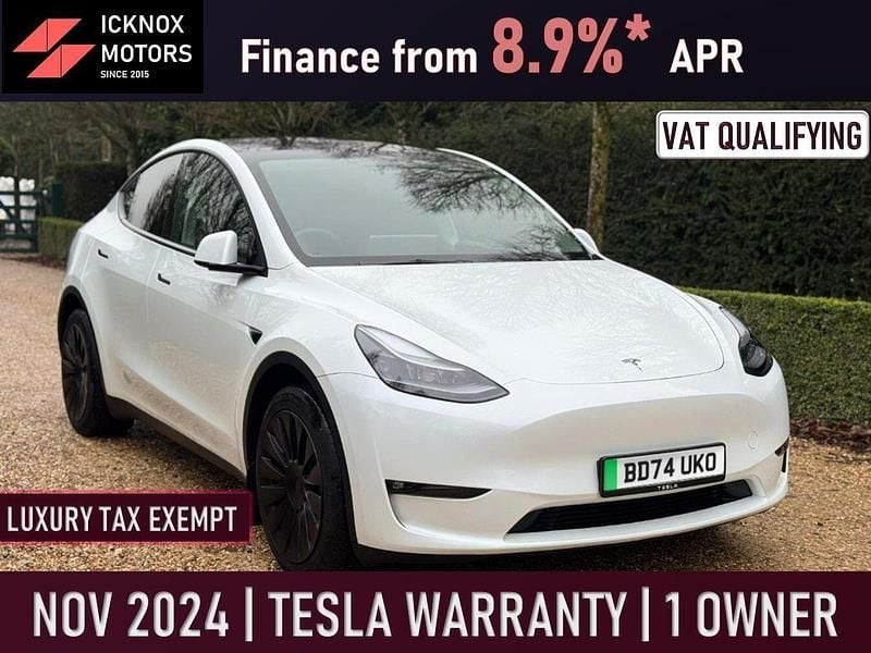 White Used 2024 Tesla Model Y Long Range RWD SUV | £32,890 (Expensive) - Image 1/4