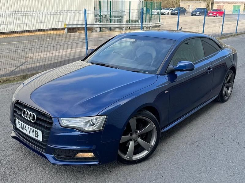 Used Audi A5 Black Edition 177 HP (130 kW) 2014 Blue Coupe