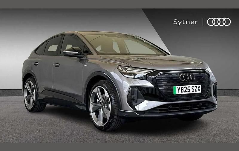 Grey New 2025 Audi Q4 Sportback e-tron Black Edition SUV | £46,500 - Image 1/4
