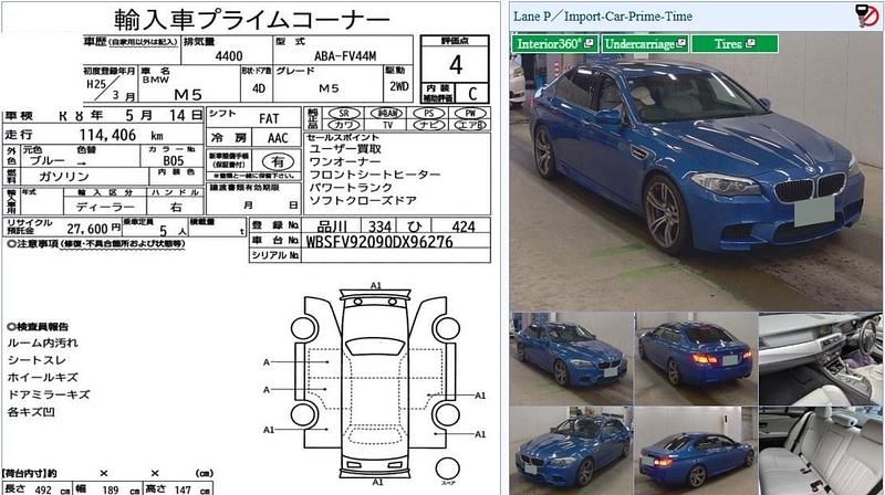 Used BMW M5 2013 Blue Sedan