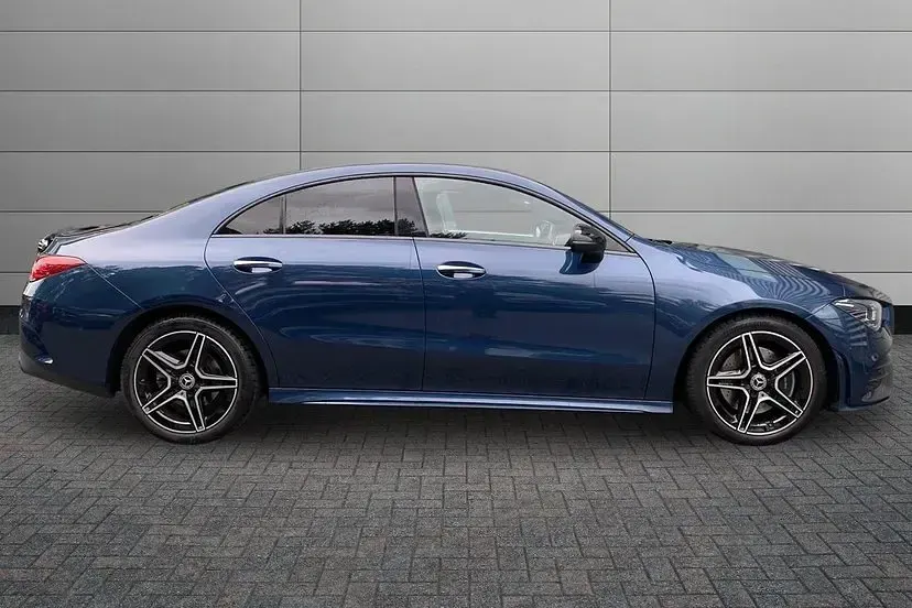 Used Mercedes CLA200 AMG Line Premium 163 HP (119 kW) 2023 Blue Coupe