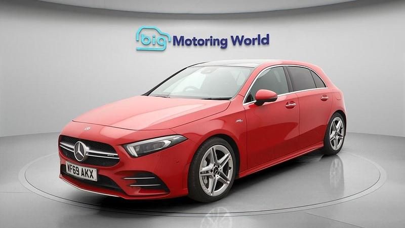 Used Mercedes A35 AMG Premium Plus 306 HP (225 kW) 2019 Red Hatchback