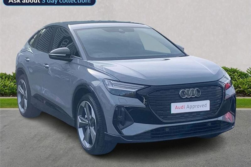 Grey Used 2025 Audi Q4 Sportback e-tron Black Edition SUV | £41,245 (Fair price) - Image 1/4
