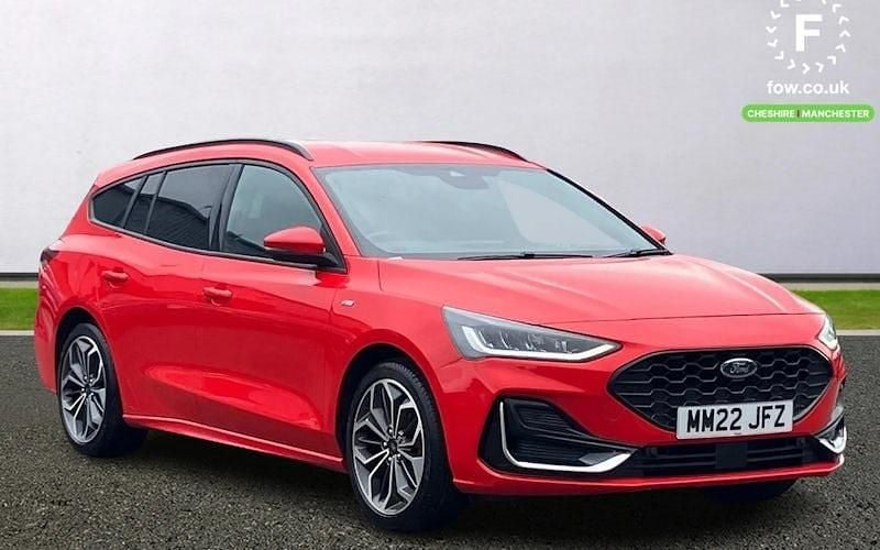 Red Used 2022 Ford Focus ST-Line Estate | £18,399 (Fair price) - Image 1/4