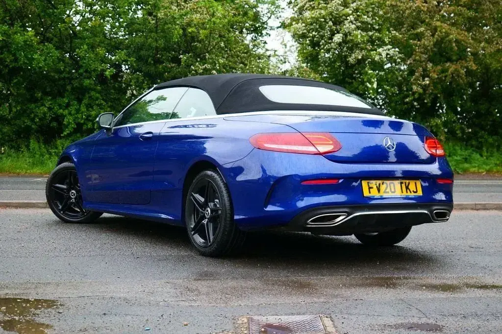 Used Mercedes C200 AMG Line Premium 198 HP (145 kW) 2020 Blue Cabriolet