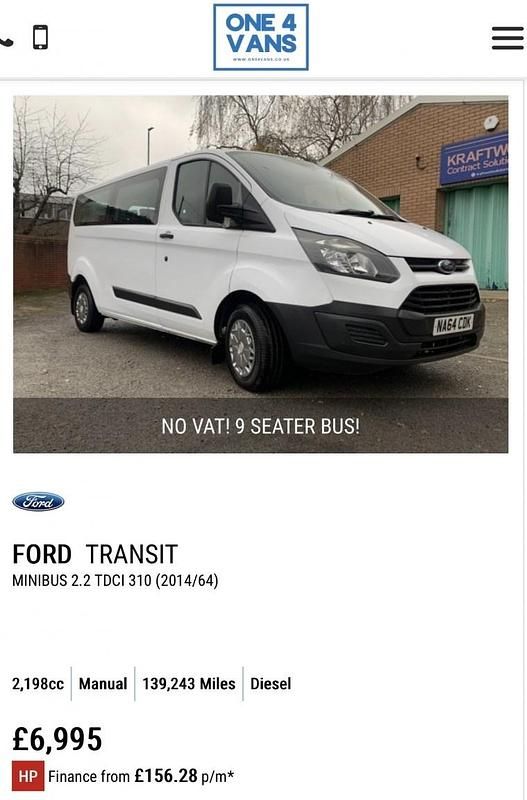 White Used 2014 Ford Transit | £6,995 (Expensive) - Image 1/4