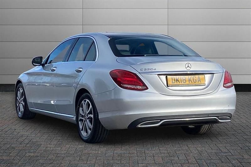 Used Mercedes C220 Premium 170 HP (125 kW) 2018 Iridium silver Sedan