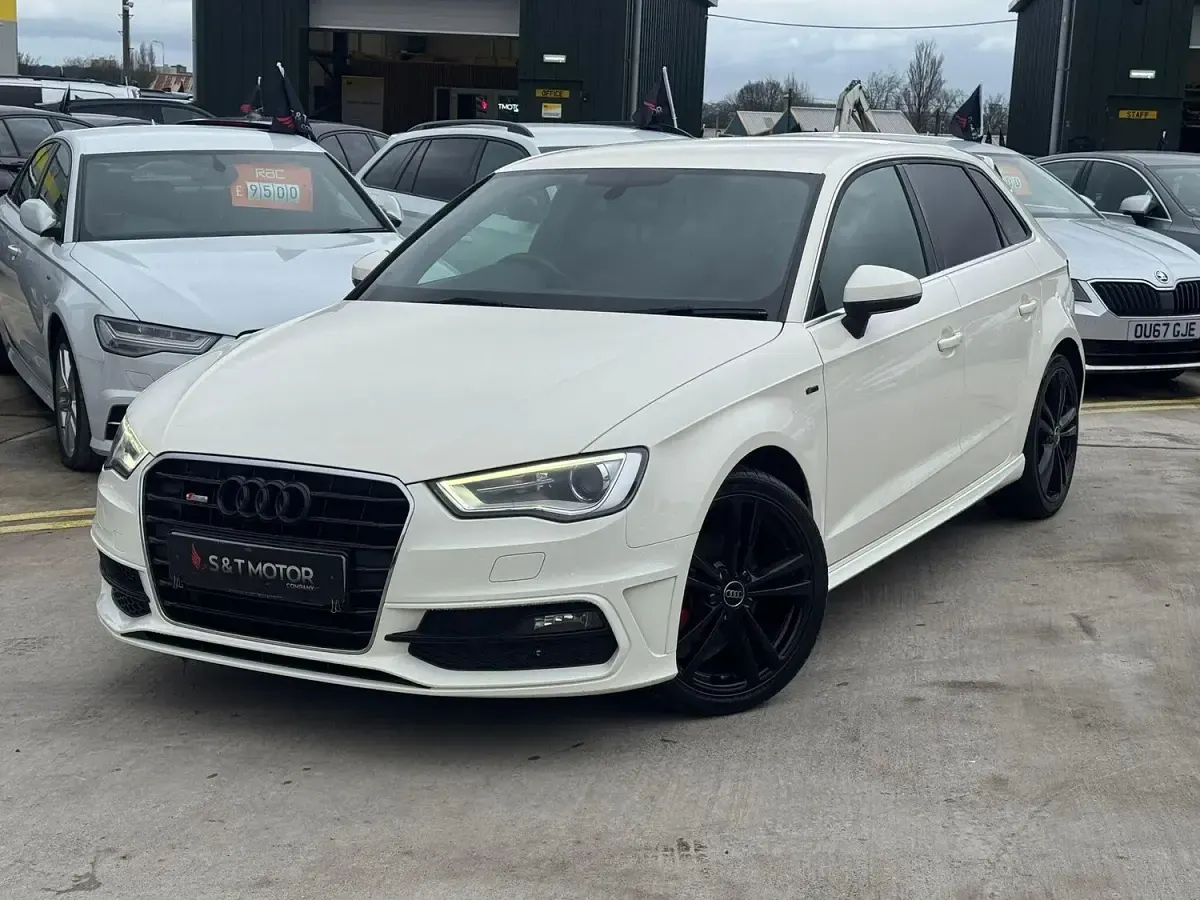 Used Audi A3 Sportback S-Line 2014 White Hatchback