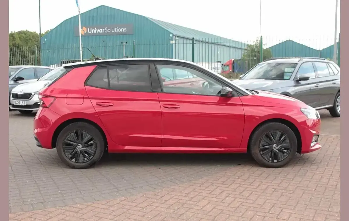 Used Skoda Fabia Design Edition 79 HP (58 kW) 2025 Velvet red metallic black magic pearl effect Hatchback