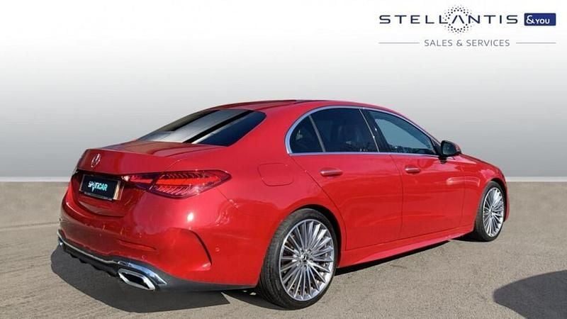 Used Mercedes C200 AMG line 221 HP (162 kW) 2023 Red Sedan