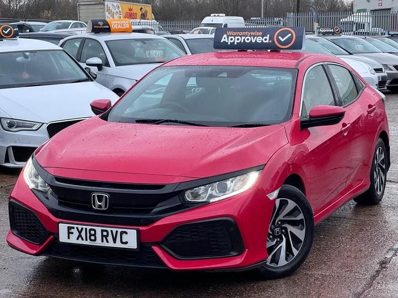 Begagnad Honda Civic SE 129 HK (94 kW) 2018 Röd Halvkombi