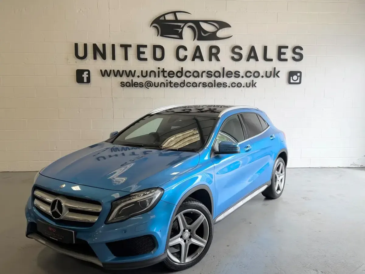 Used Mercedes GLA220 AMG line 177 HP (130 kW) 2016 Blue SUV