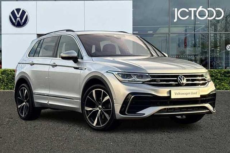 Silver Used 2022 VW Tiguan R-line SUV | £27,295 (Fair price) - Image 1/4