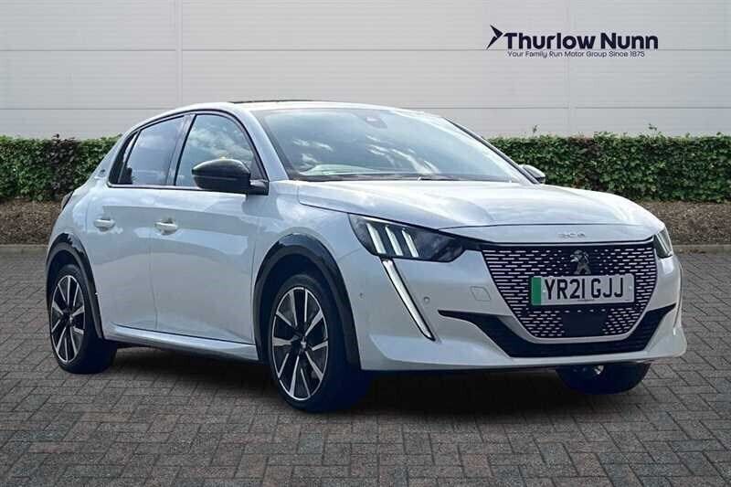 White Used 2021 Peugeot e-208 Premium Hatchback | £11,250 (Fair price) - Image 1/4