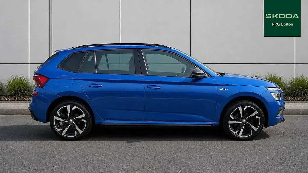 Used Skoda Kamiq Monte Carlo 115 HP (84 kW) 2025 Race blue metallic SUV