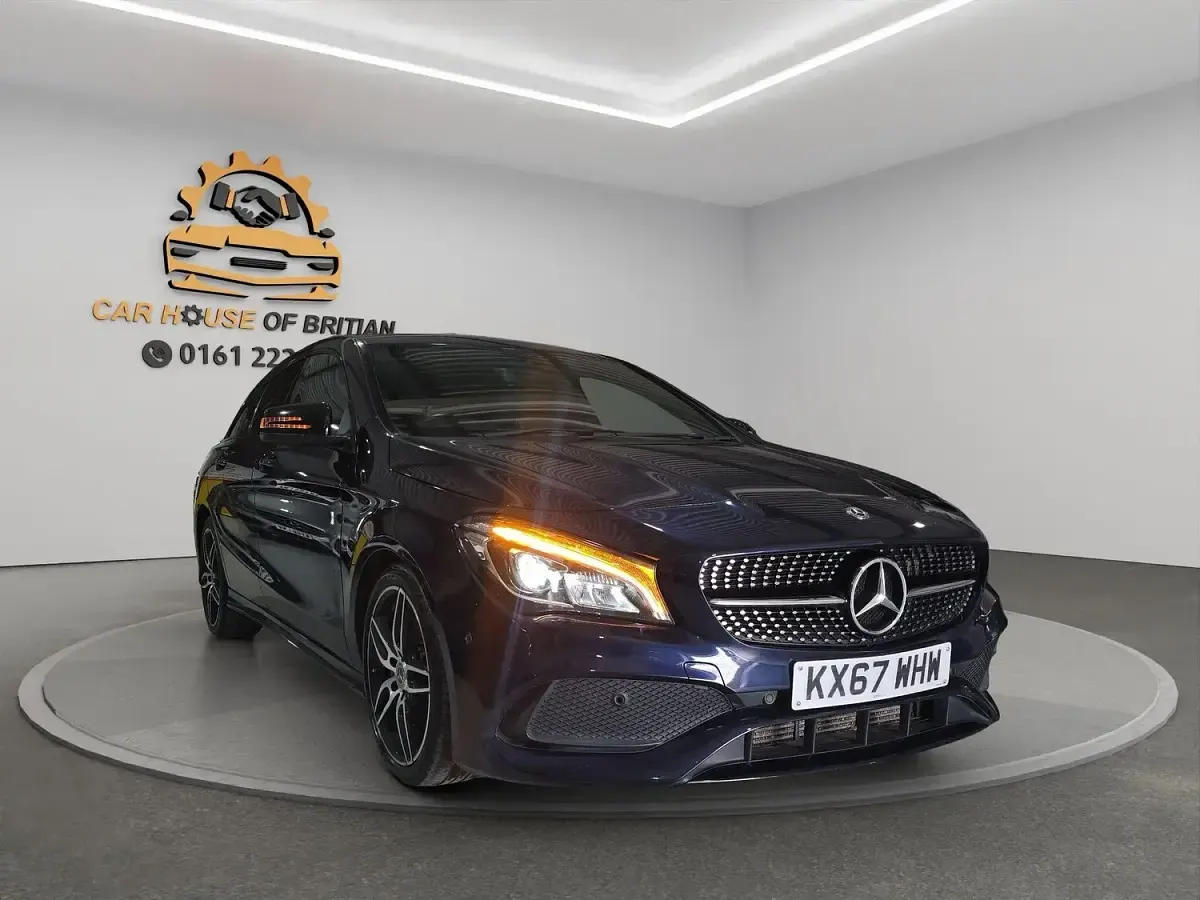 Used Mercedes CLA220 AMG line 177 HP (130 kW) 2017 Blue Coupe