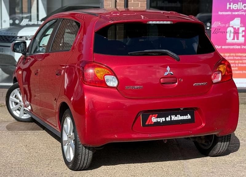 Used Mitsubishi Mirage 2015 Red Hatchback