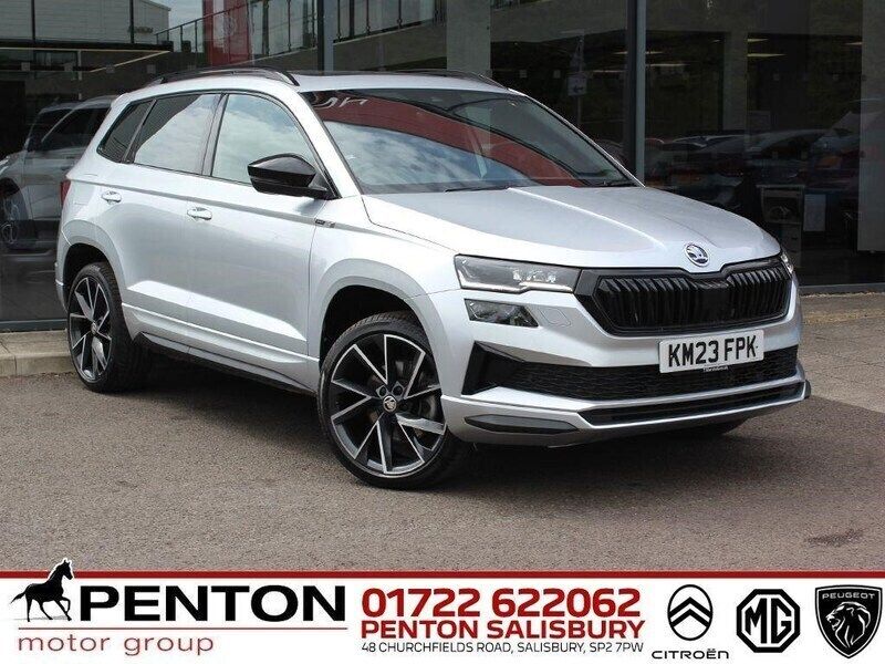Silver Used 2023 Skoda Karoq SportLine SUV | £25,990 (Fair price) - Image 1/4