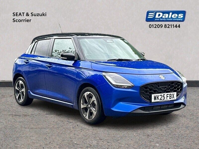 Premium two tone metallic frontier blue/super bl Used 2025 Suzuki Swift Hatchback | £19,500 (Expensive) - Image 1/2