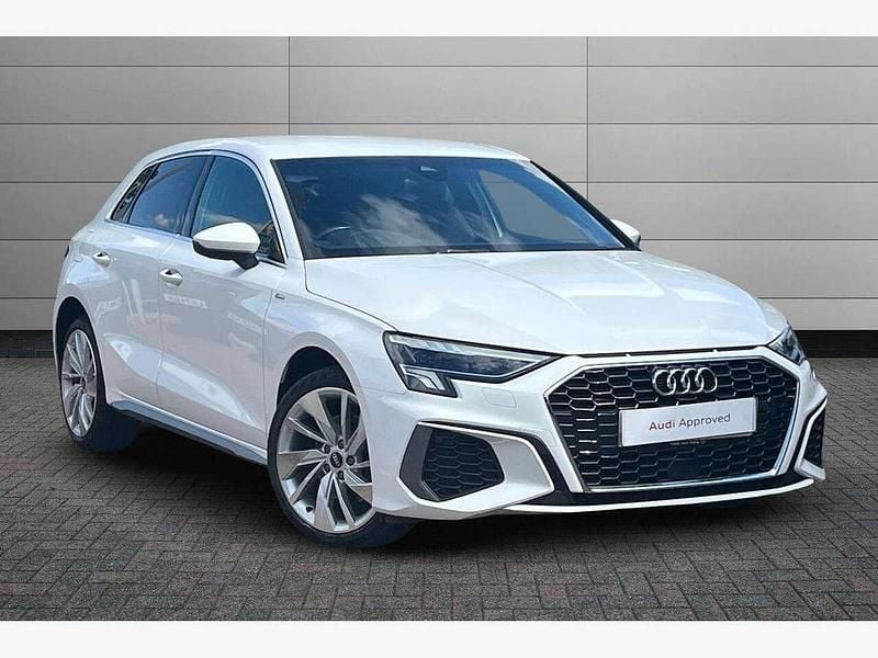 Ibis white Used 2021 Audi A3 e-tron S-Line Hatchback | £30,950 - Image 1/4
