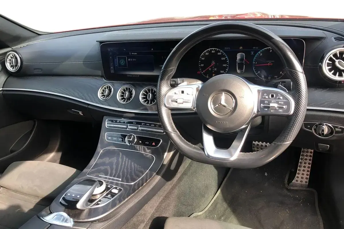Used Mercedes E220 AMG line 194 HP (142 kW) 2019 Red Cabriolet
