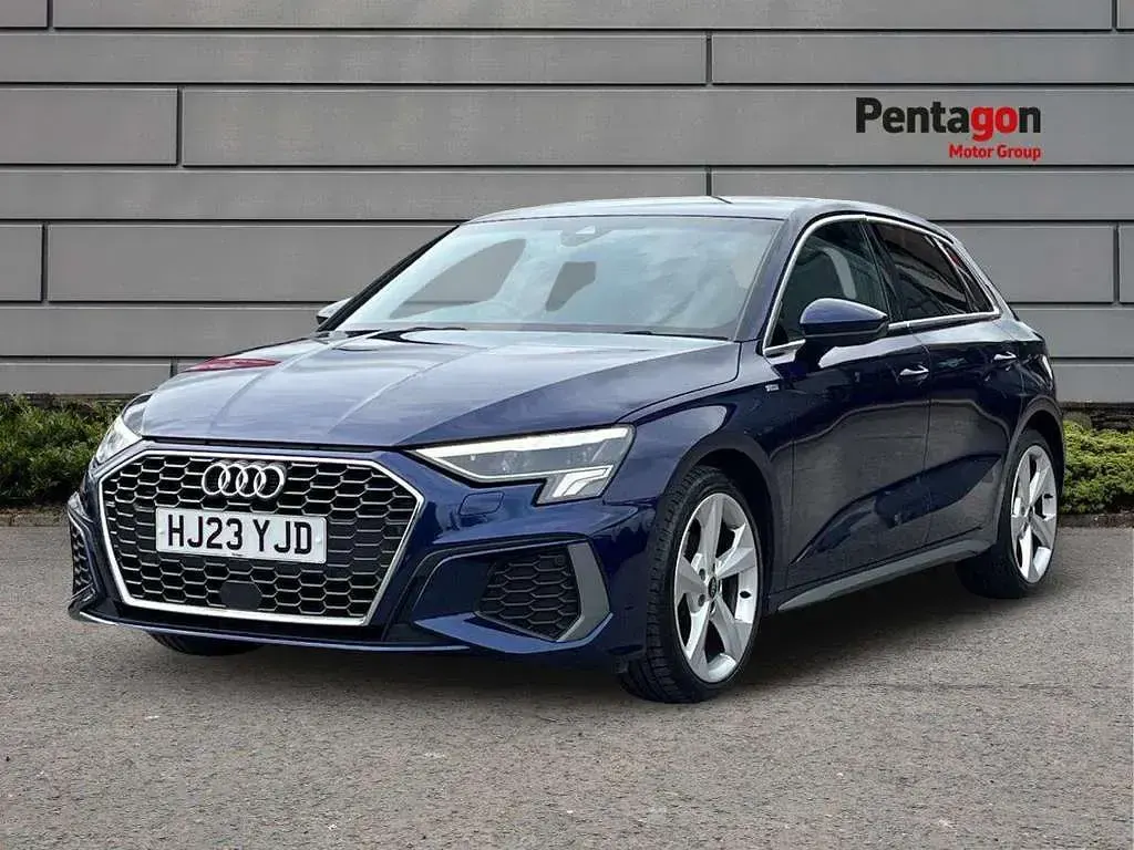 Used Audi A3 S-Line 147 HP (108 kW) 2023 Blue Sedan