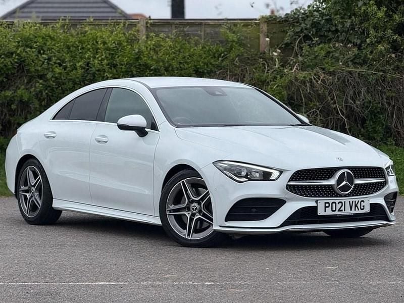 Used Mercedes CLA200 AMG line 163 HP (119 kW) 2021 White Coupe
